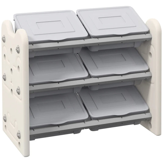 Grey 3 Tier Kids Toy Storage Units
